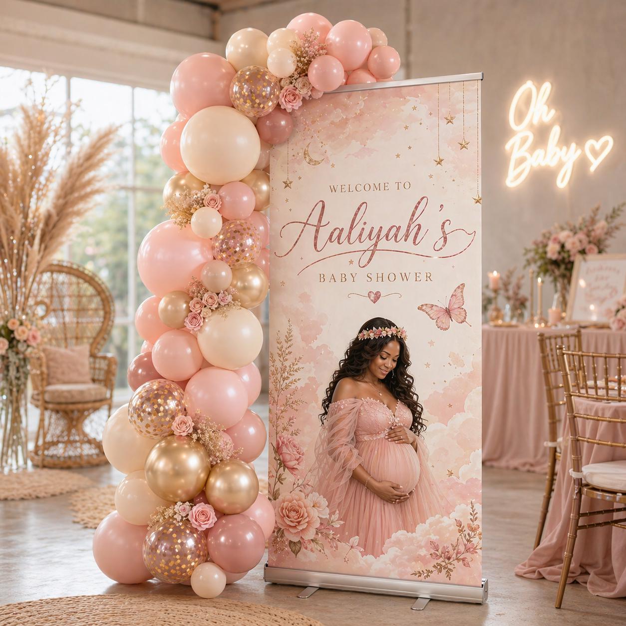 Baby Shower Retractable Banner