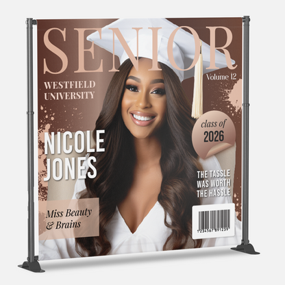 Graduation vinyl backdrop design