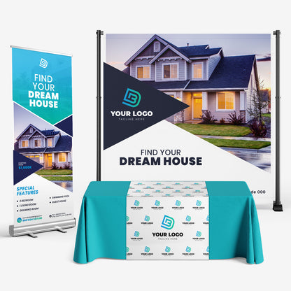 Backdrop + Retractable Banner + Table Runner