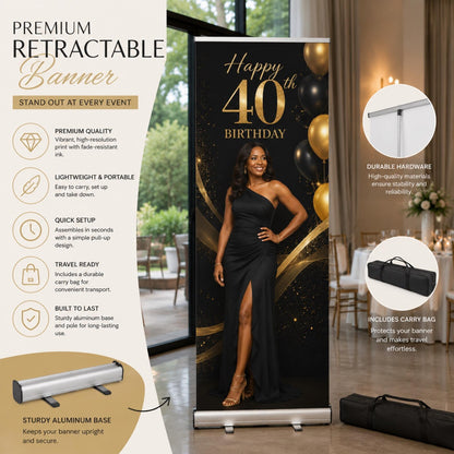 Custom set of four birthday retractable banners — gallery image 7