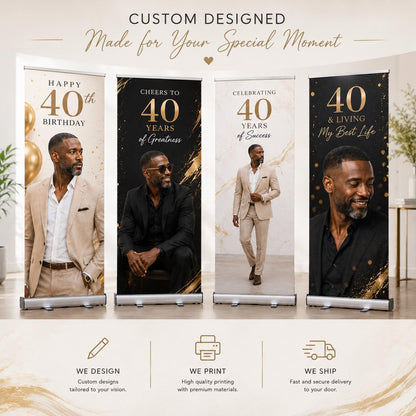 Custom set of four birthday retractable banners — gallery image 12
