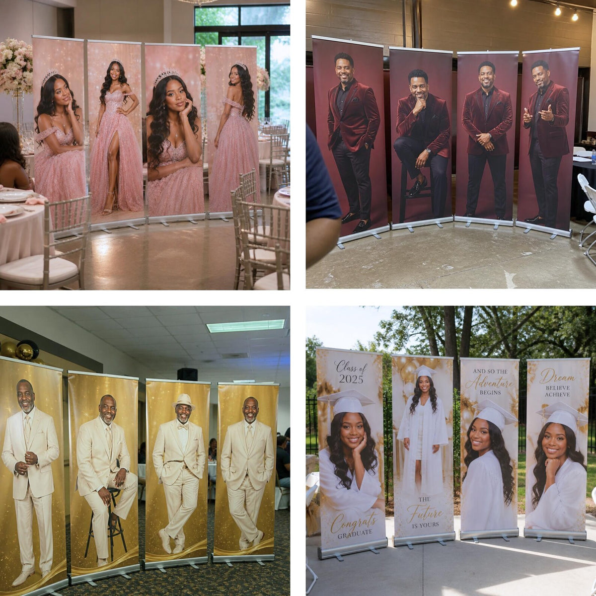 Custom set of four birthday retractable banners — gallery image 13