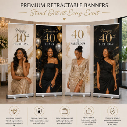 Custom set of four birthday retractable banners — gallery image 16