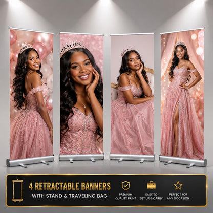 Custom set of four birthday retractable banners — gallery image 18