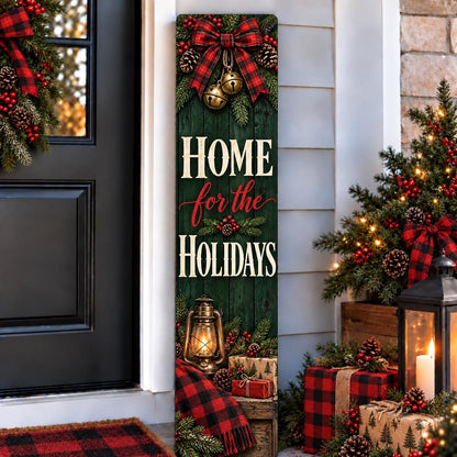 Home for the Holidays Christmas aluminum porch sign — gallery image 1.