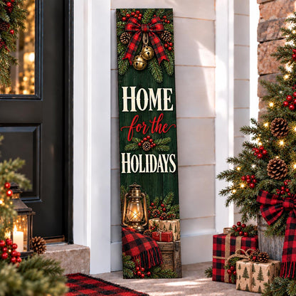 Home for the Holidays Christmas aluminum porch sign — gallery image 13.