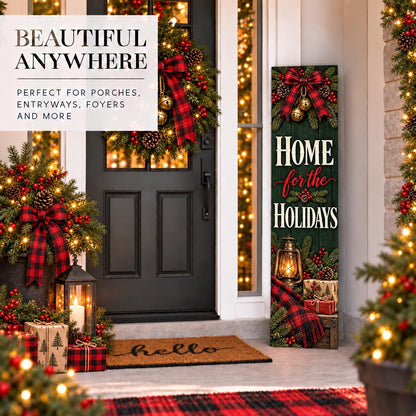 Home for the Holidays Christmas aluminum porch sign — gallery image 14.