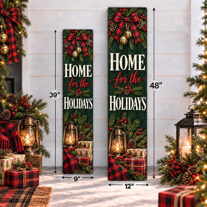 Home for the Holidays Christmas aluminum porch sign — gallery image 4.