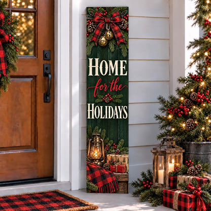 Home for the Holidays Christmas aluminum porch sign — gallery image 6.