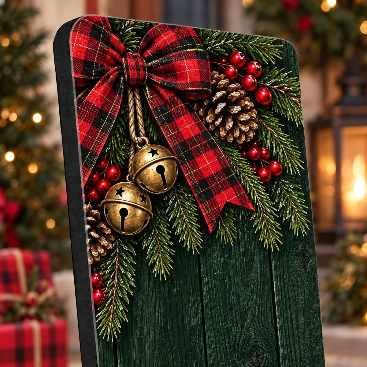 Home for the Holidays Christmas aluminum porch sign — gallery image 9.