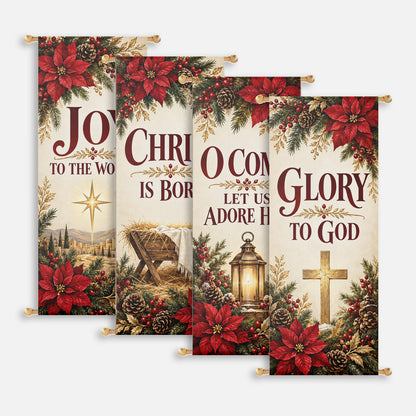 Christmas Church Banners – Joy to the World — original church banner mockup 1