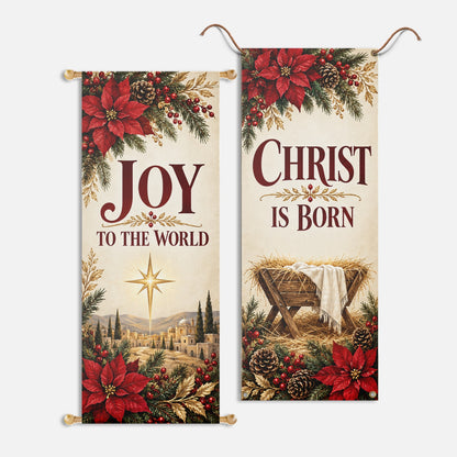 Christmas Church Banners – Joy to the World — original church banner mockup 2