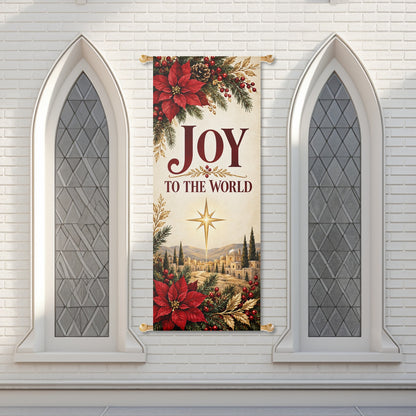 Christmas Church Banners – Joy to the World — original church banner mockup 5