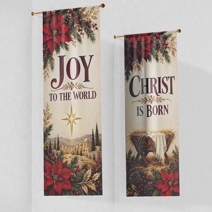 Christmas Church Banners – Joy to the World — original church banner mockup 6