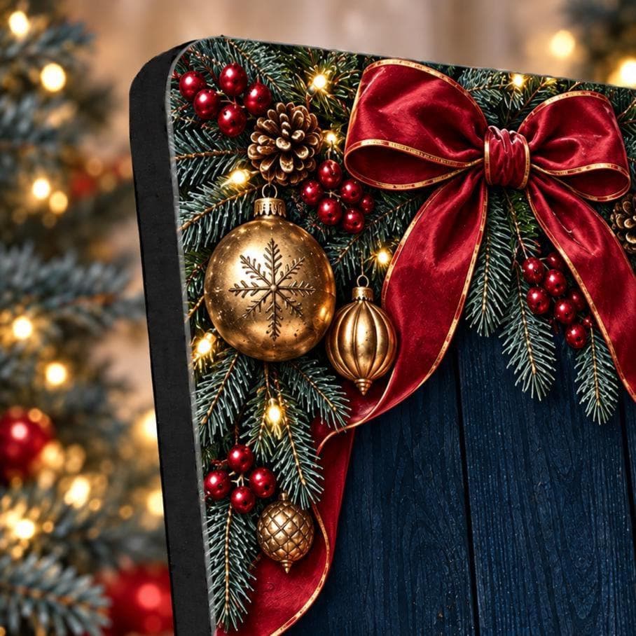 Most Wonderful Time of the Year Christmas aluminum porch sign — gallery image 8.