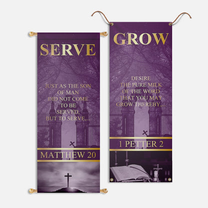 Church Banners – Serve, Grow, Love & Pray — original mockup 2