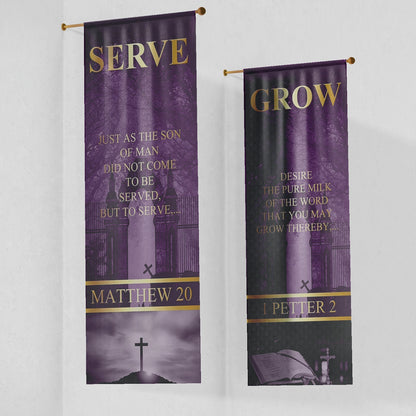 Church Banners – Serve, Grow, Love & Pray — original mockup 6