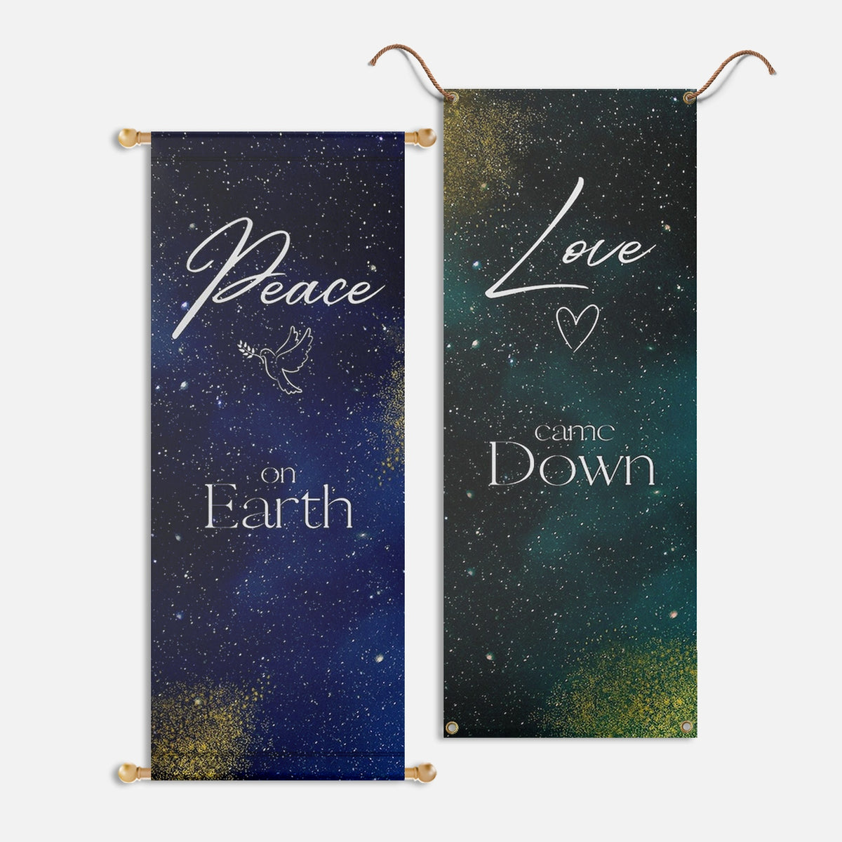 Christmas Church Banners – Peace, Love, Hope & Joy — original mockup 2
