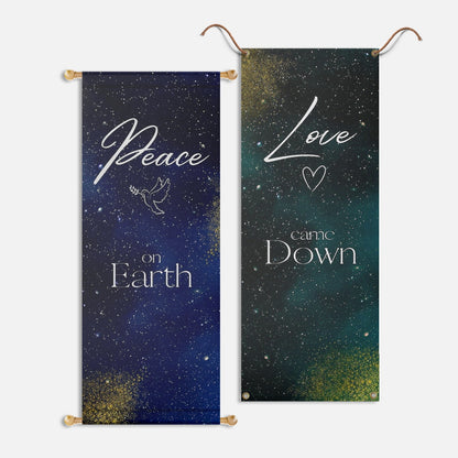 Christmas Church Banners – Peace, Love, Hope & Joy — original mockup 2