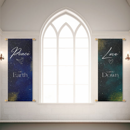 Christmas Church Banners – Peace, Love, Hope & Joy — original mockup 4