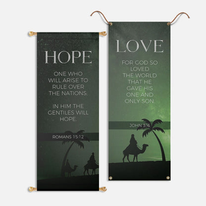 Christmas Church Banners – Hope, Love, Joy & Peace — original mockup 2