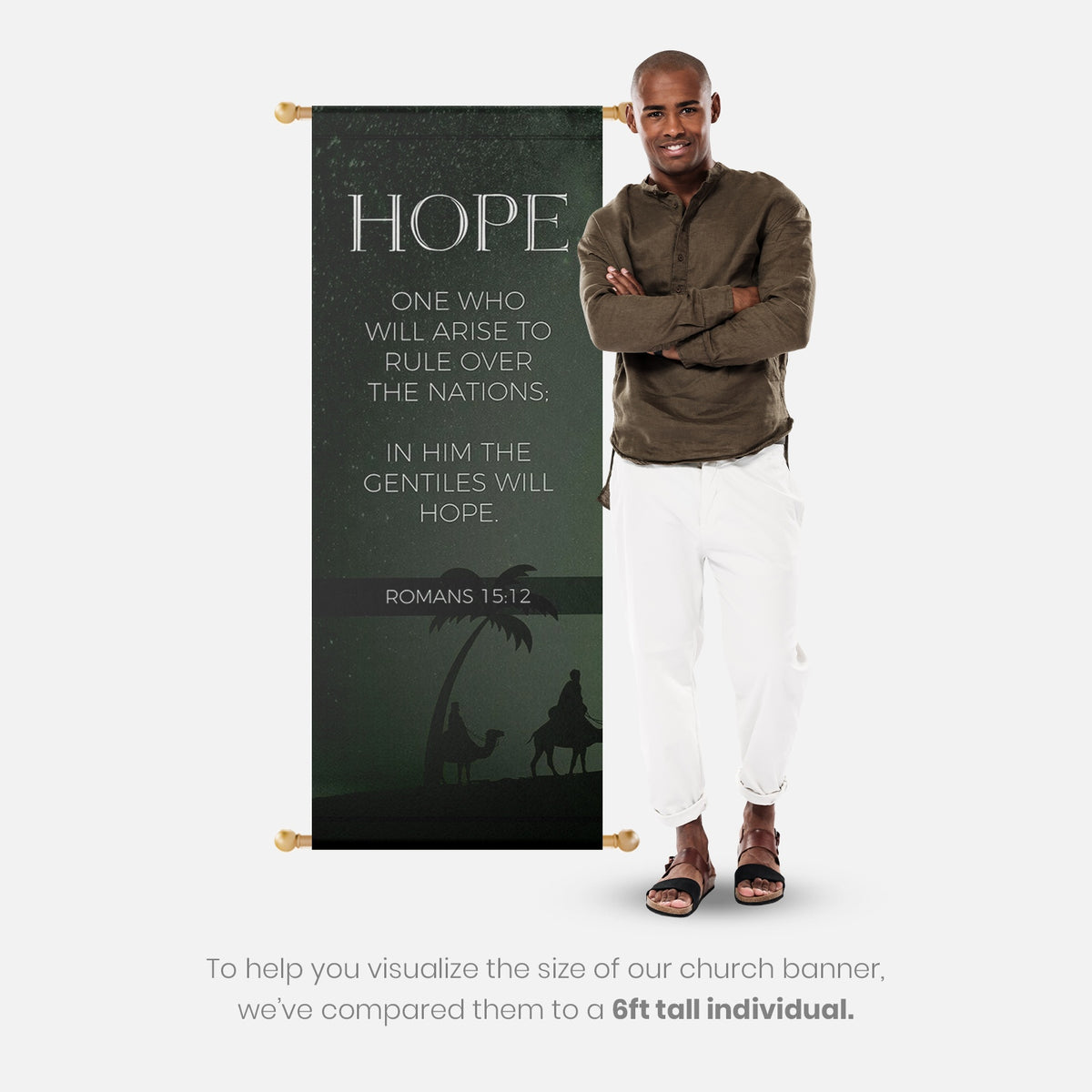 Christmas Church Banners – Hope, Love, Joy & Peace — original mockup 3