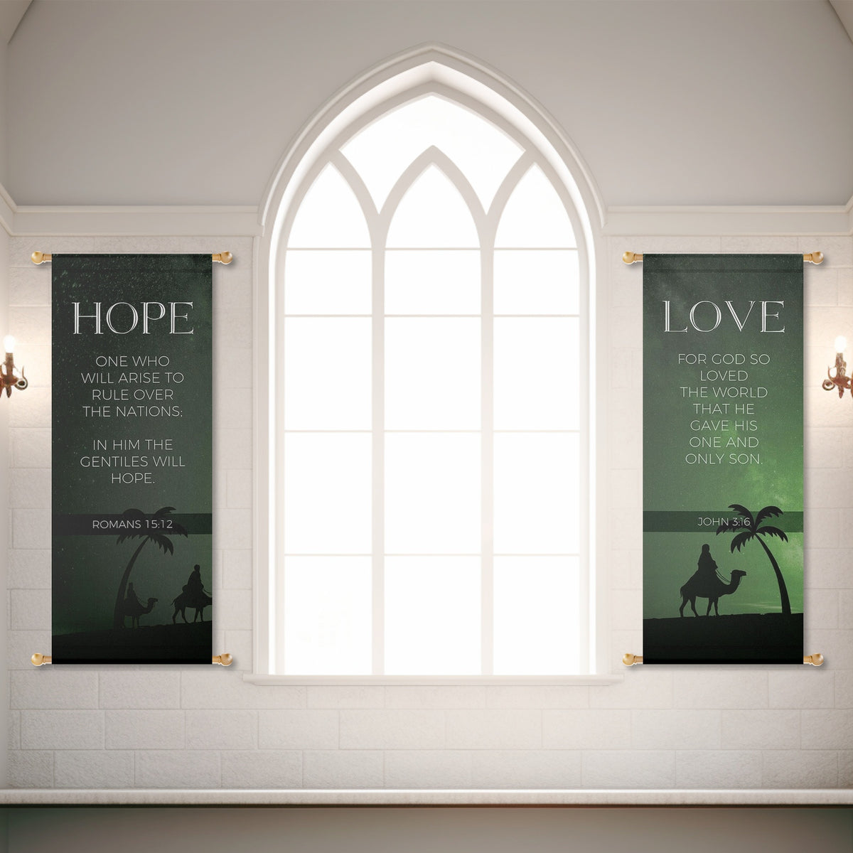 Christmas Church Banners – Hope, Love, Joy & Peace — original mockup 4