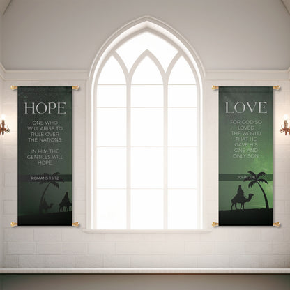Christmas Church Banners – Hope, Love, Joy & Peace — original mockup 4