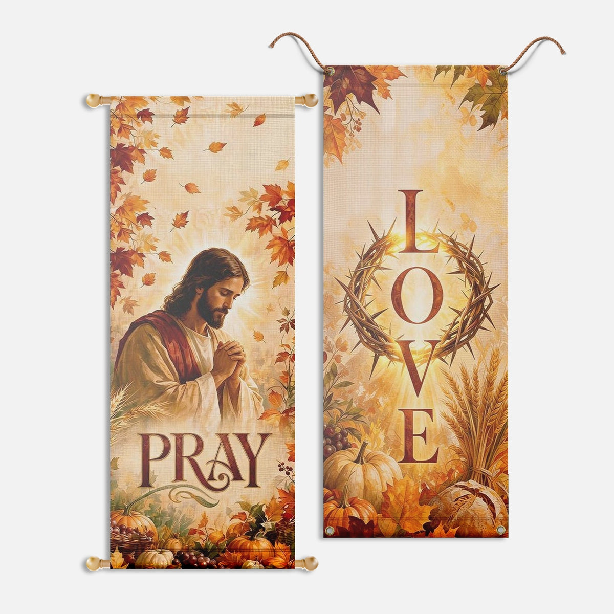 Fall Church Banners – Pray, Love, Serve & Grow — original mockup 2
