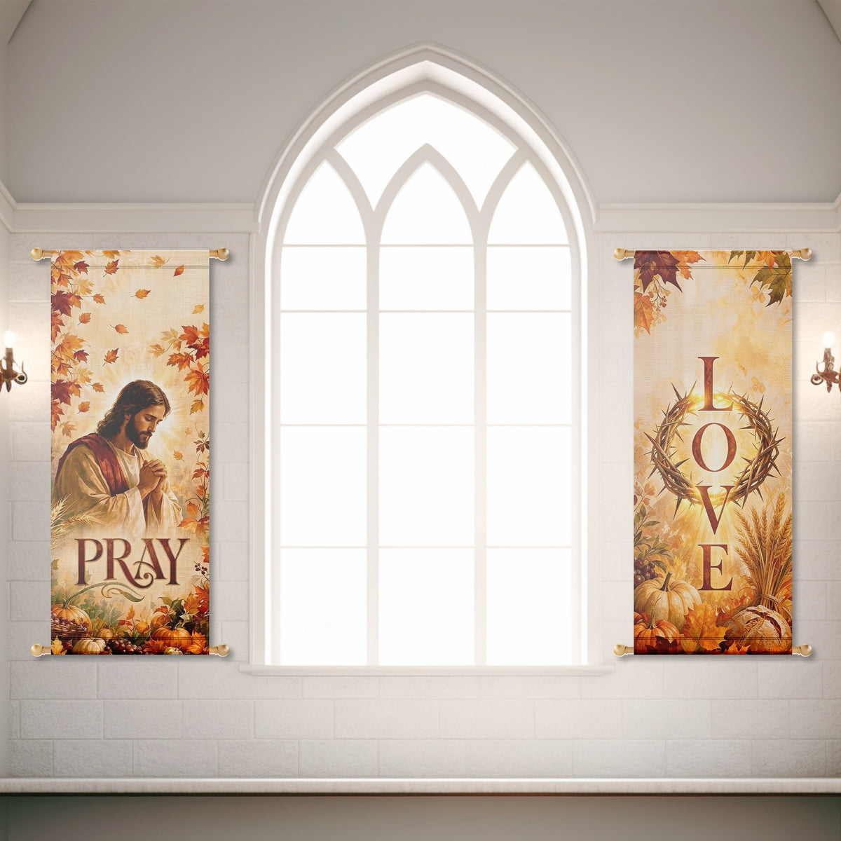 Fall Church Banners – Pray, Love, Serve & Grow — original mockup 4