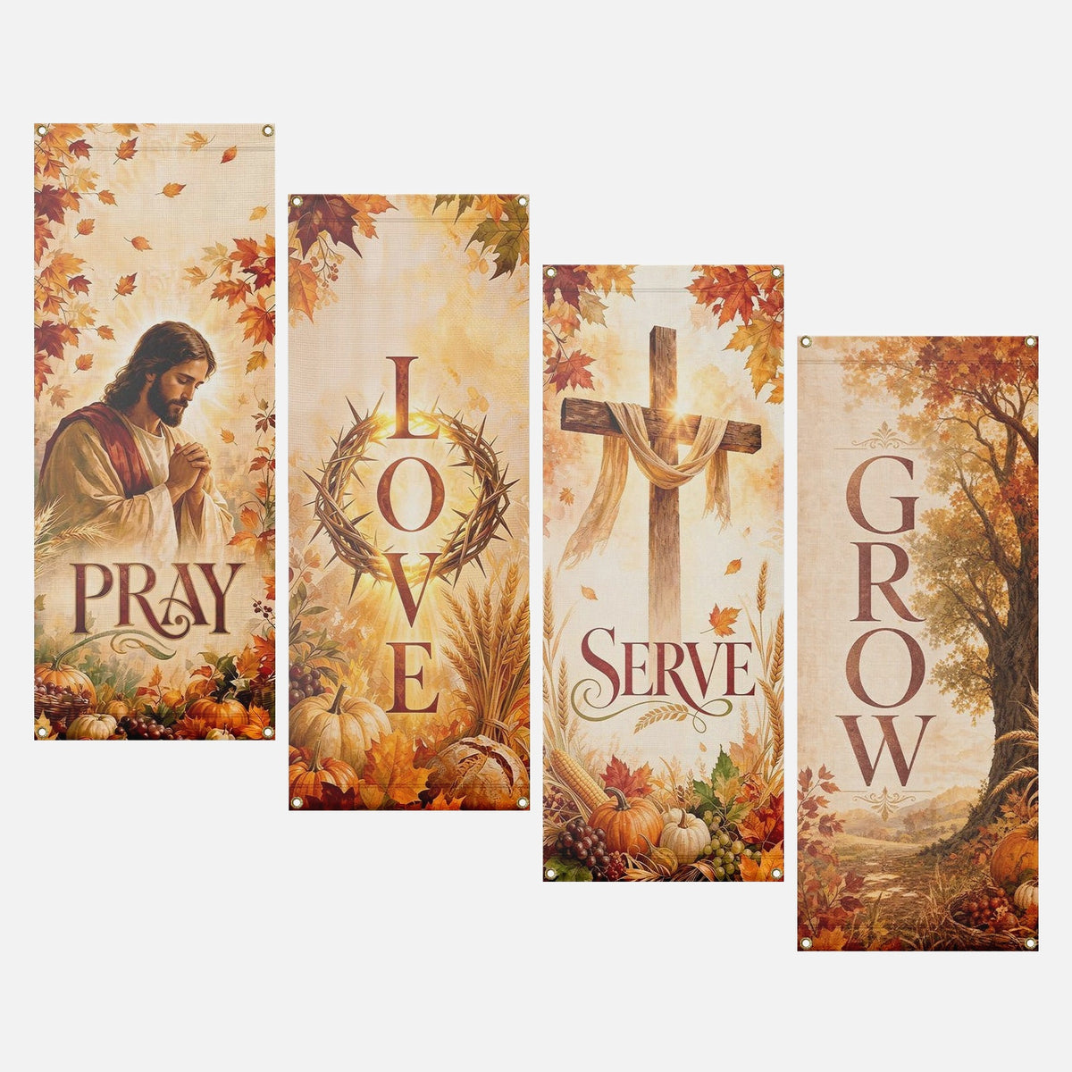 Fall Church Banners – Pray, Love, Serve & Grow — original mockup 7