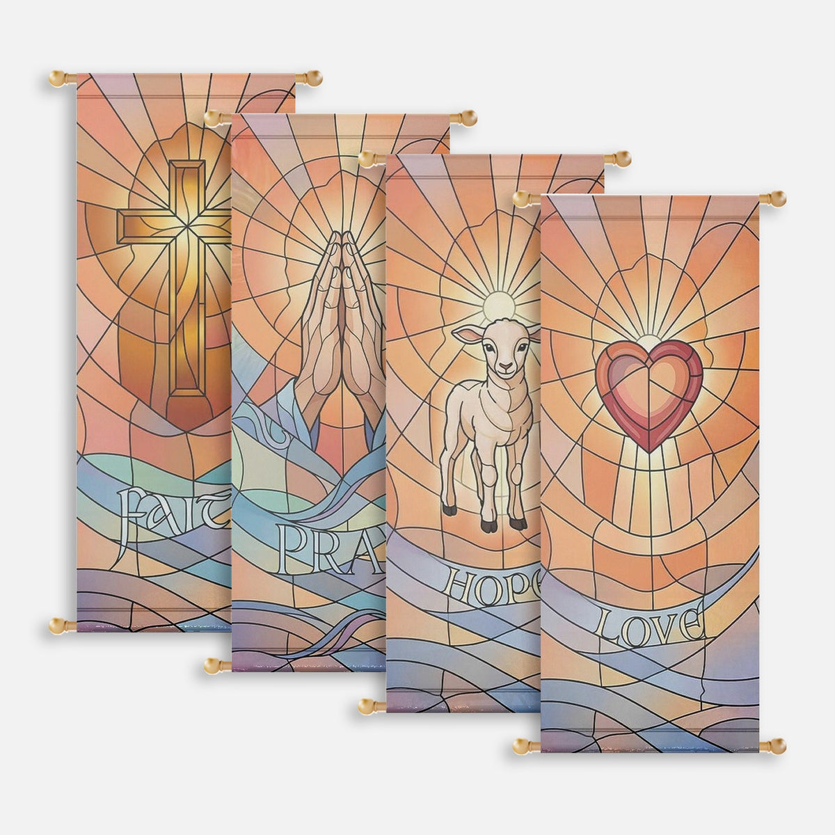 Church Banners – Faith, Pray, Hope & Love — original mockup 1