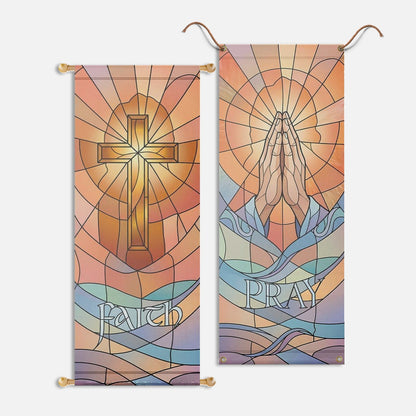 Church Banners – Faith, Pray, Hope & Love — original mockup 2