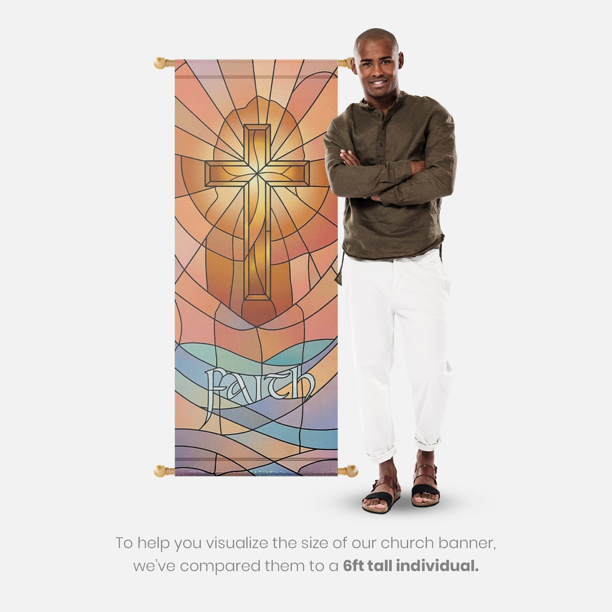 Church Banners – Faith, Pray, Hope & Love — original mockup 3