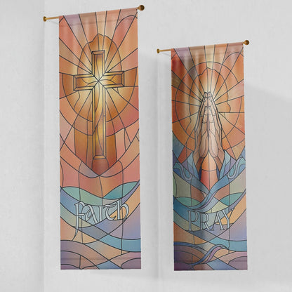 Church Banners – Faith, Pray, Hope & Love — original mockup 6