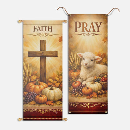 Fall Church Banners – Faith, Pray, Hope & Love — original mockup 2