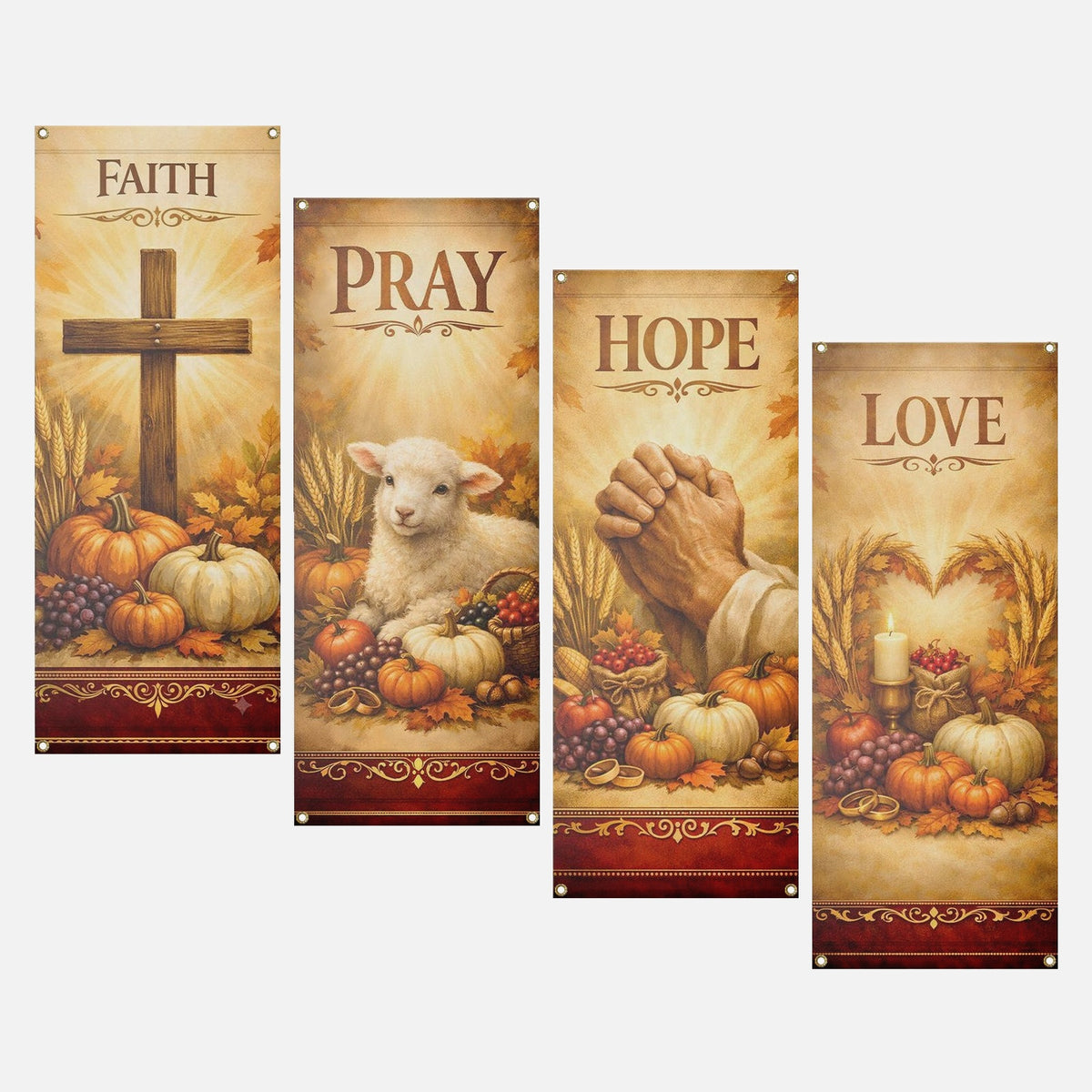 Fall Church Banners – Faith, Pray, Hope & Love — original mockup 7