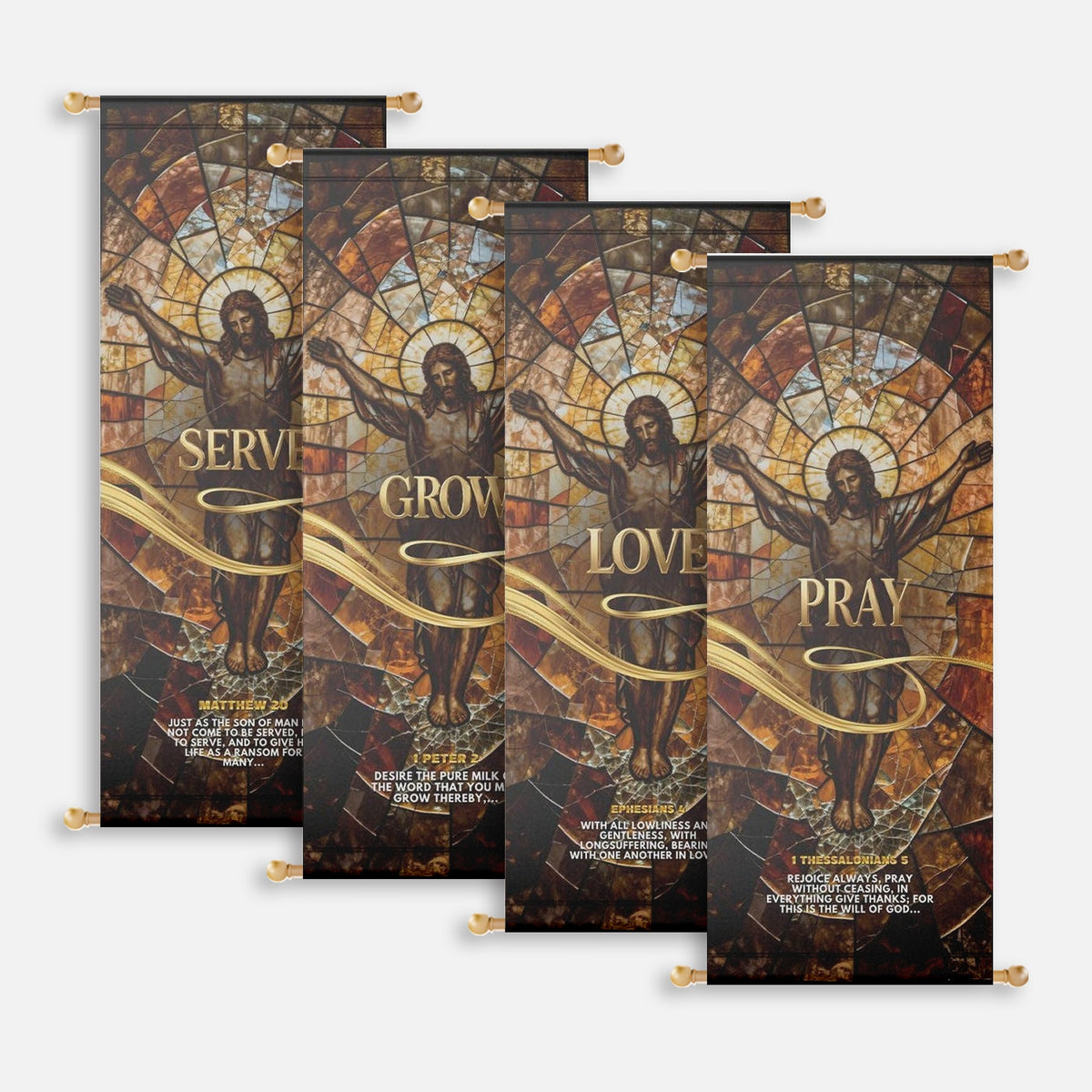 Church Banners – Serve, Grow, Love & Pray — original mockup 1