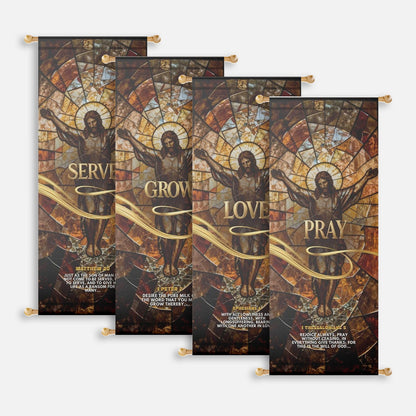 Church Banners – Serve, Grow, Love & Pray — original mockup 1