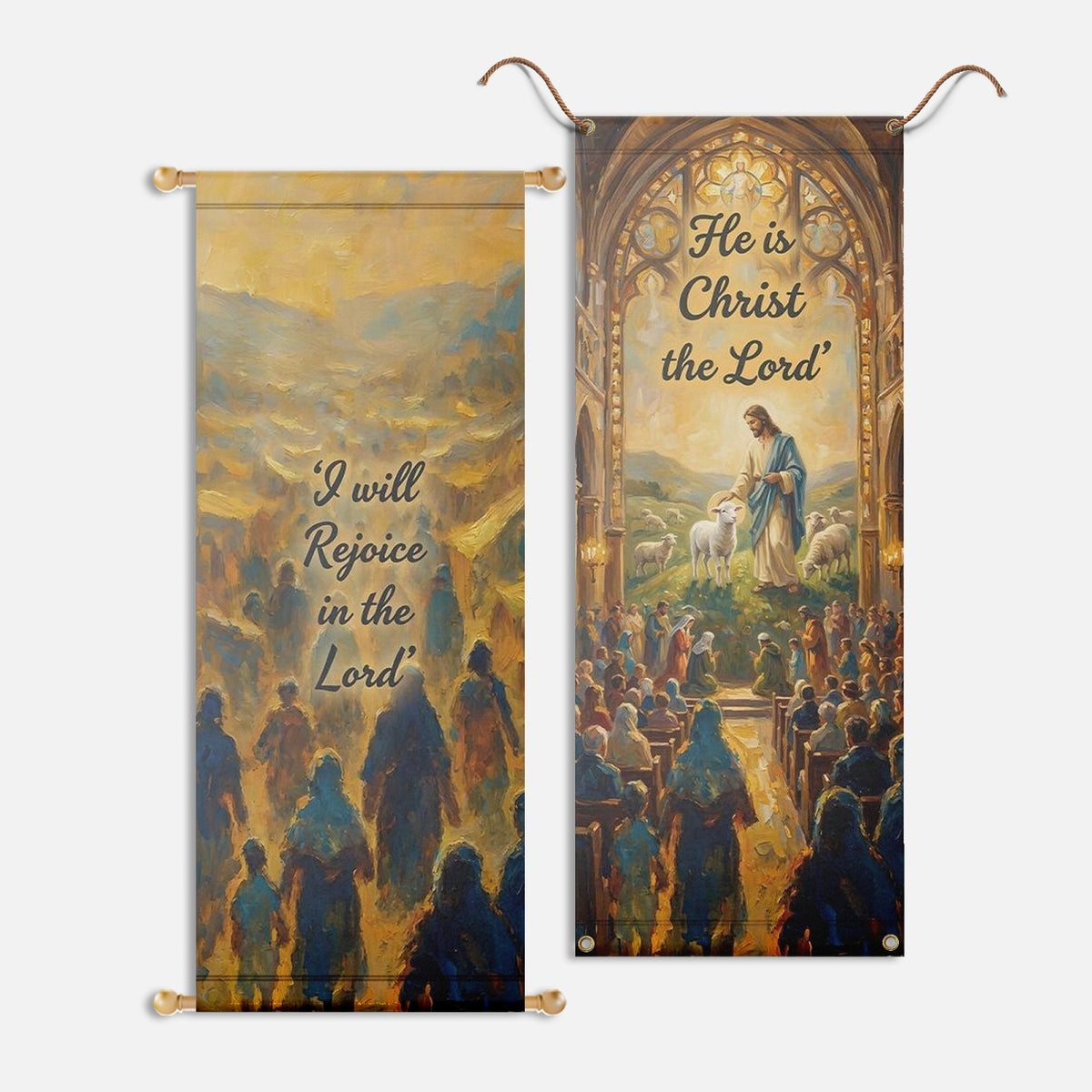 Church Banners – Rejoice in the Lord — original mockup 2