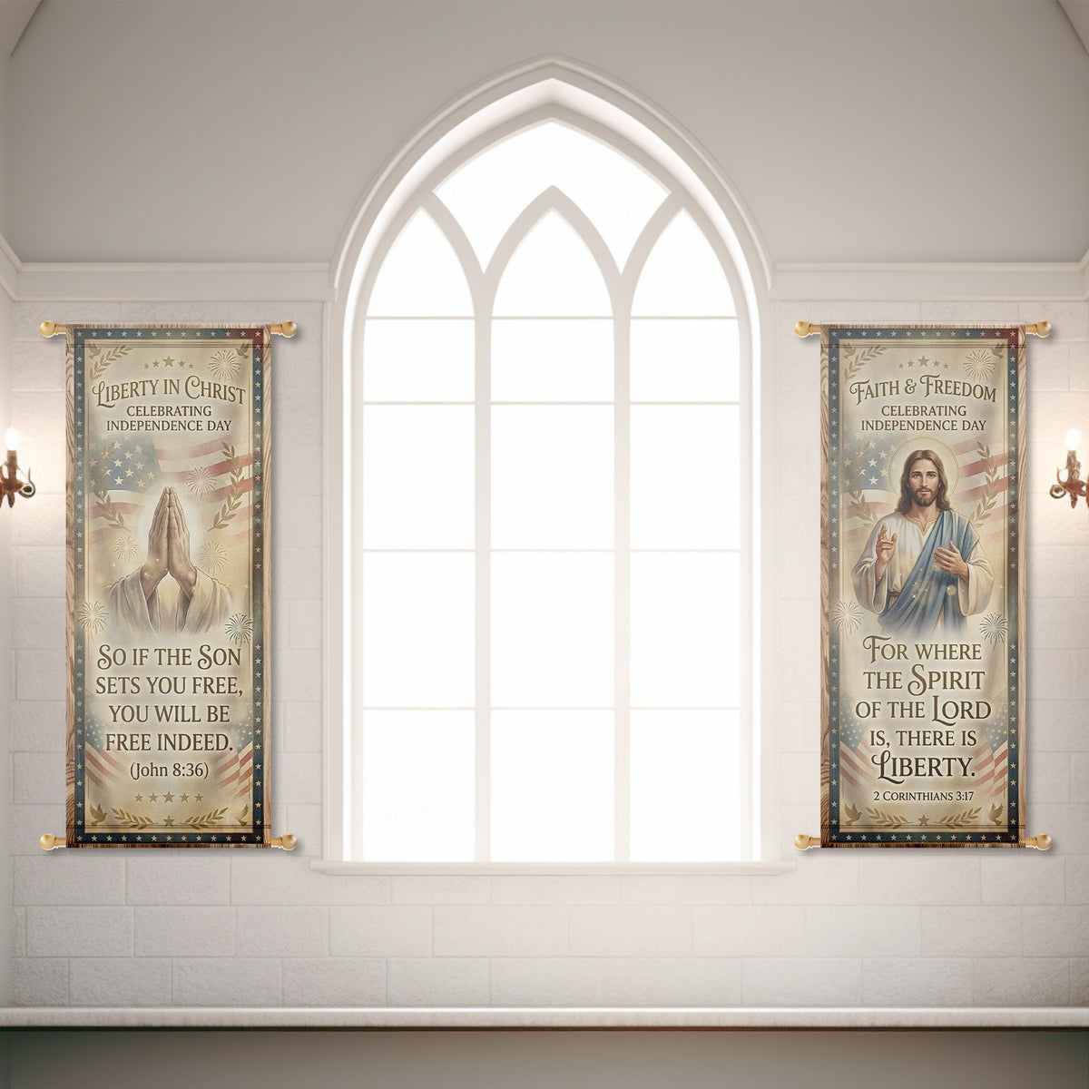 Patriotic Church Banners – Freedom in Christ — original mockup 4