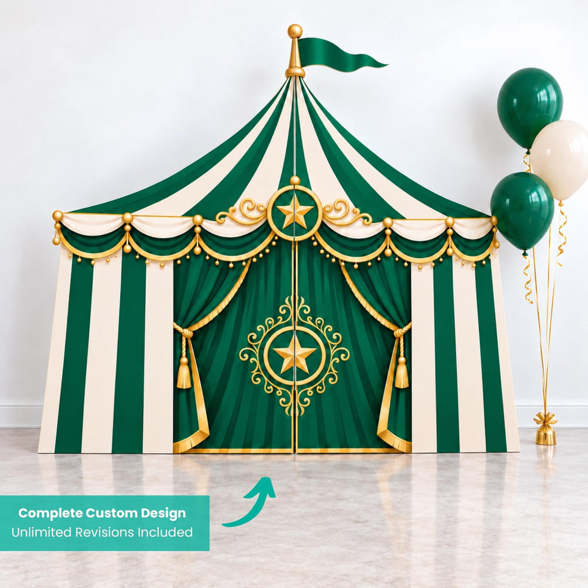 Custom circus tent backdrop — image 3