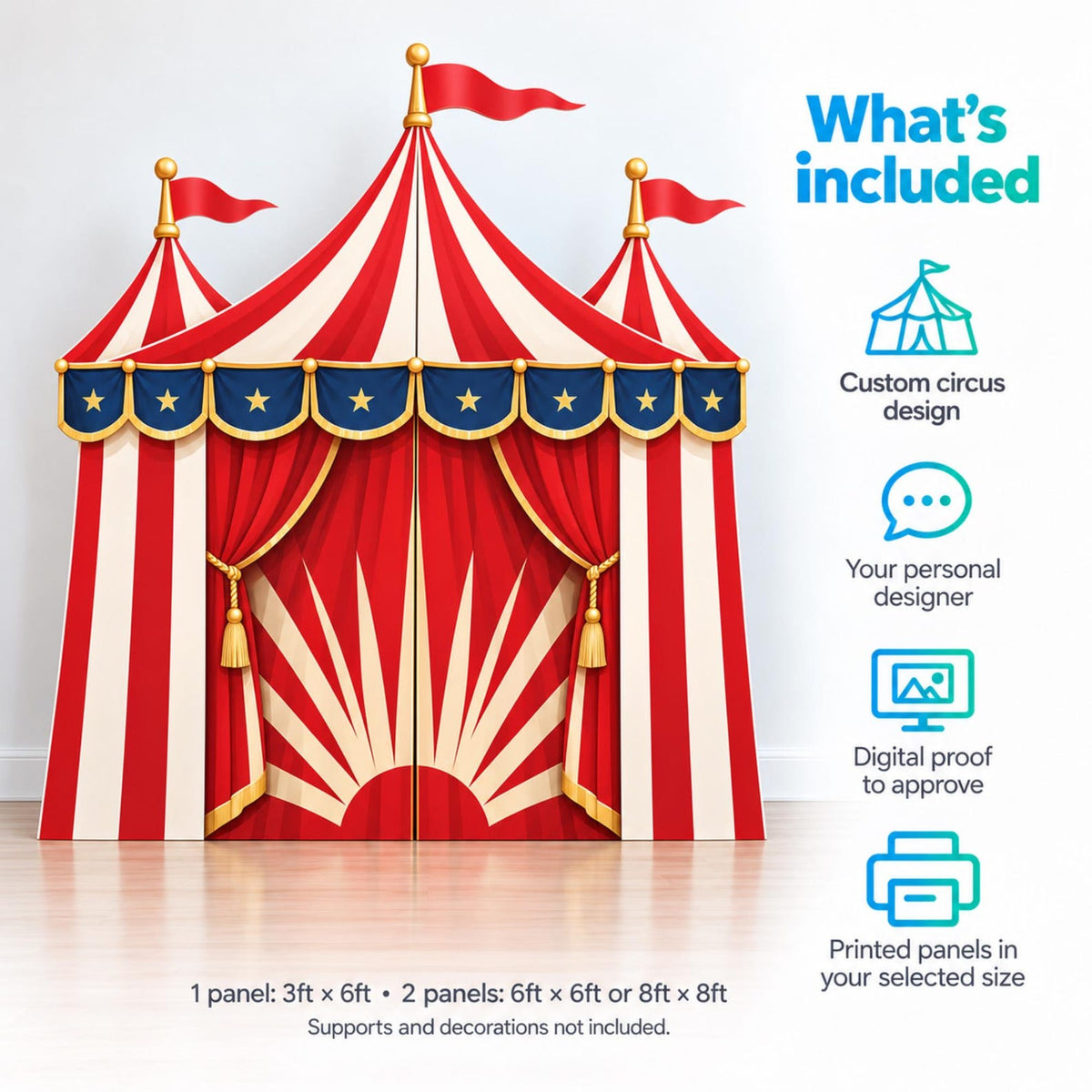 Custom circus tent backdrop — image 9