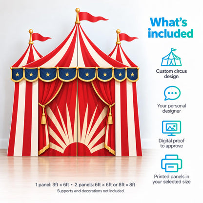 Custom circus tent backdrop — image 9