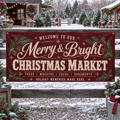 Custom Christmas vinyl banner — gallery image 2