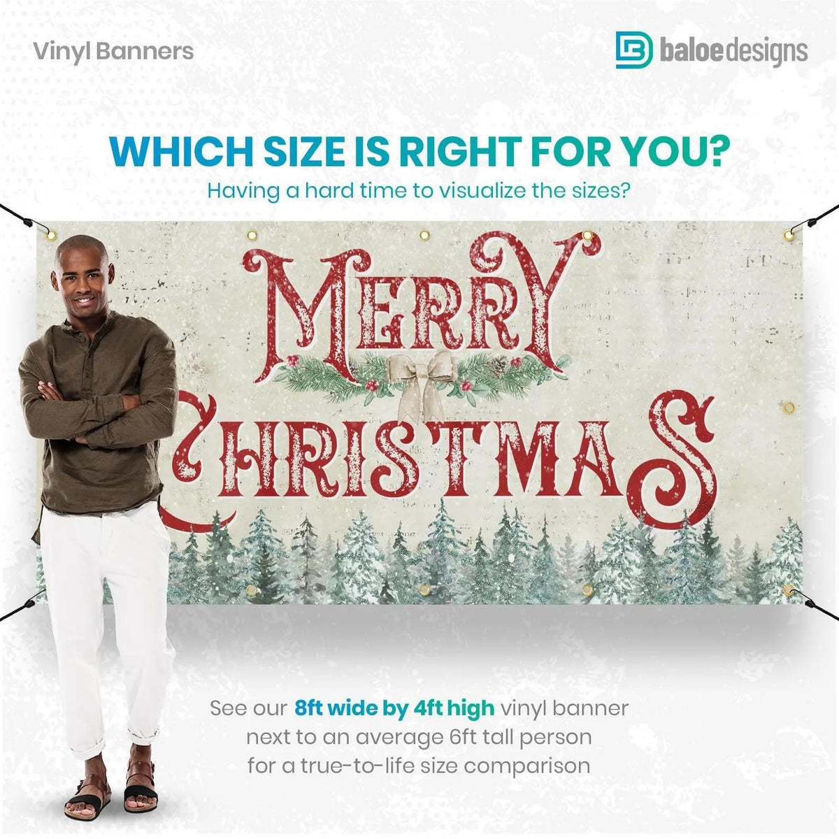 Custom Christmas vinyl banner — gallery image 4