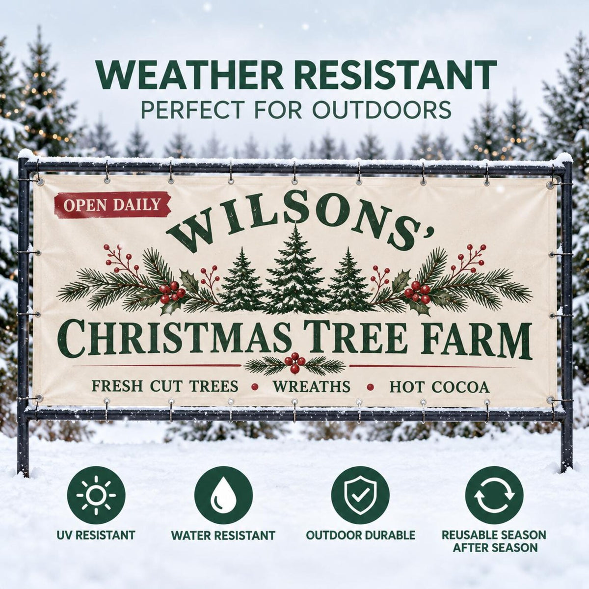 Custom Christmas vinyl banner — gallery image 6