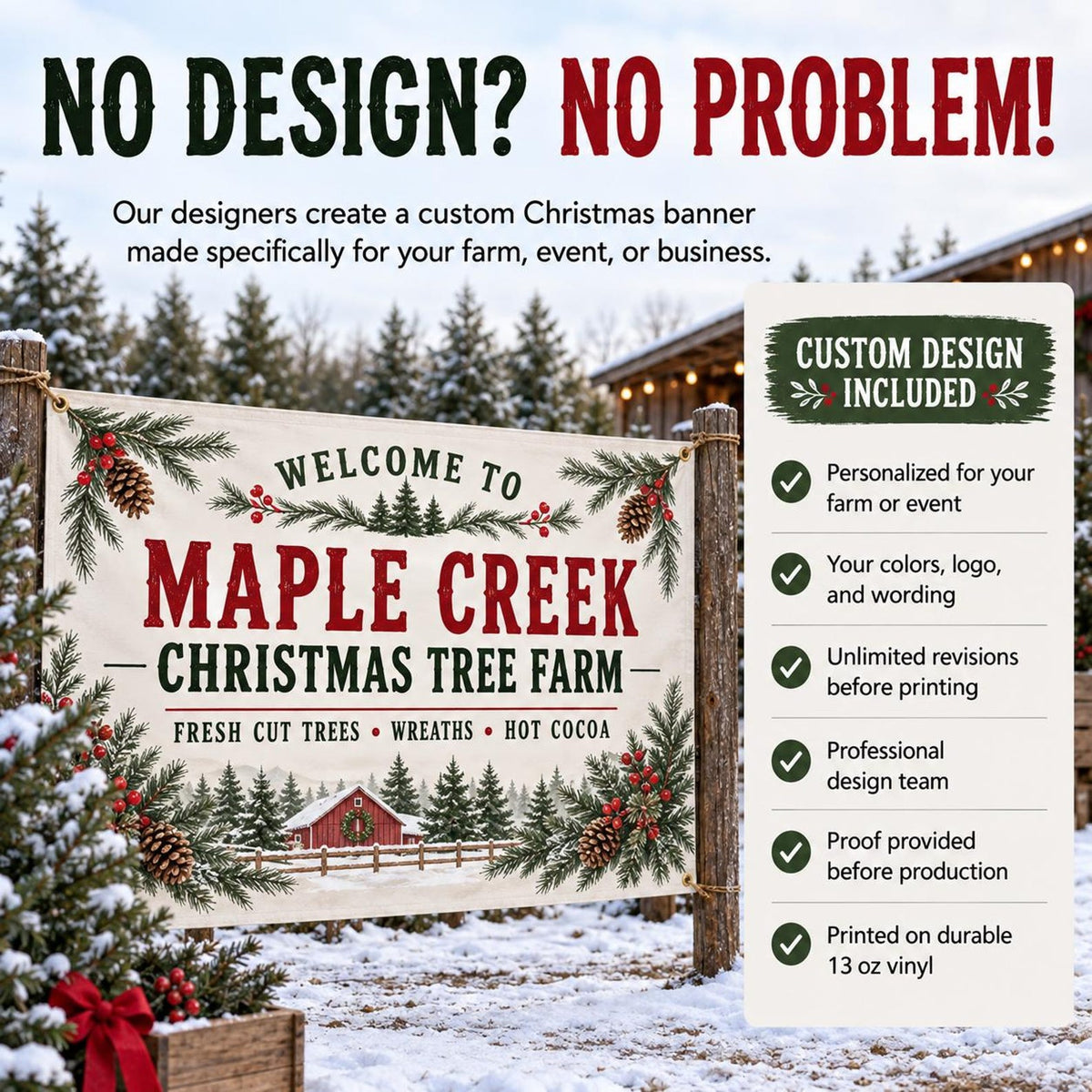 Custom Christmas vinyl banner — gallery image 7