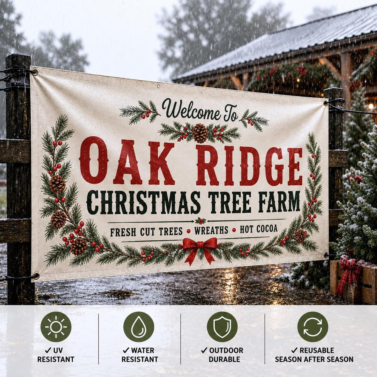 Custom Christmas vinyl banner — gallery image 8