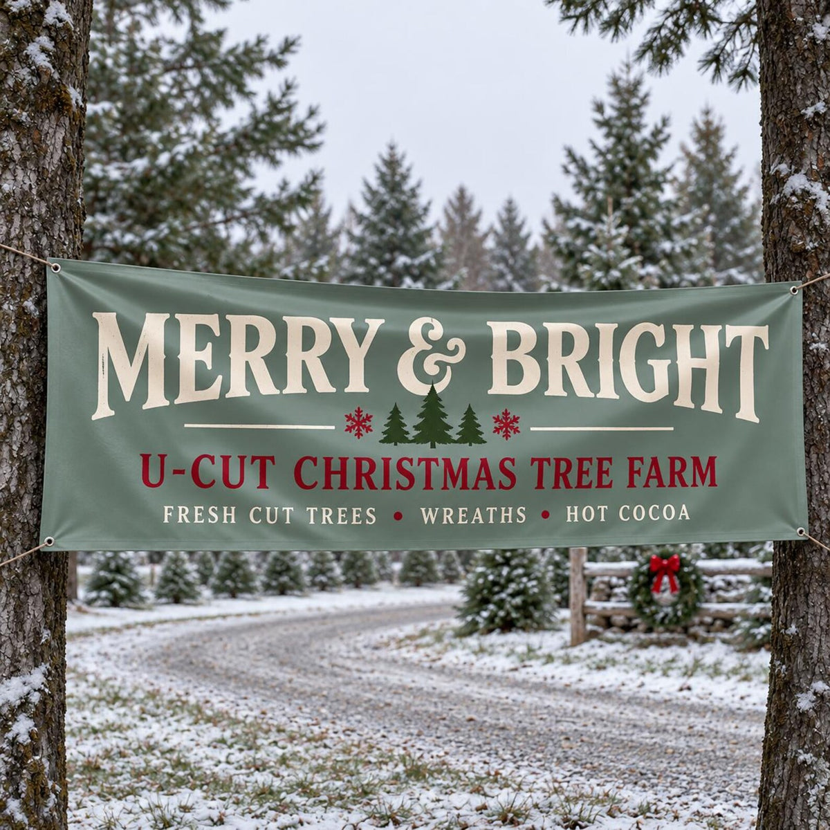 Custom Christmas vinyl banner — gallery image 9